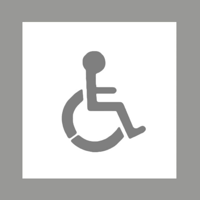 Pochoir logo personne handicapée