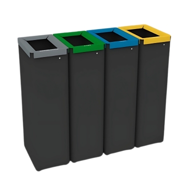 lot de 4 poubelles de tri