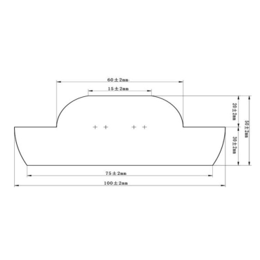 Croquis du Plot routier en verre diam. 100 mm