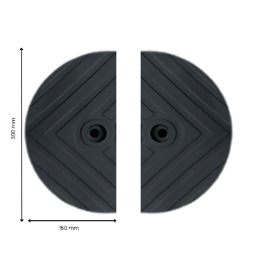 Schéma des extrémités Ralentisseur Routier Monobloc pour voies privées H50mm