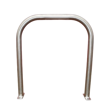 Vue générale de l'arceau vélo en acier galvanisé à chaud sur platines