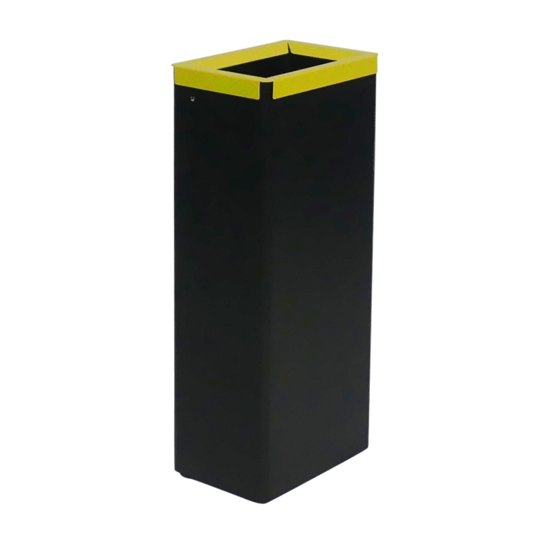 Vue de 3/4 de la poubelle de tri sélectif 42 Litres (jaune) Vue de 3/4 de la poubelle de tri sélectif 42 Litres (jaune)
