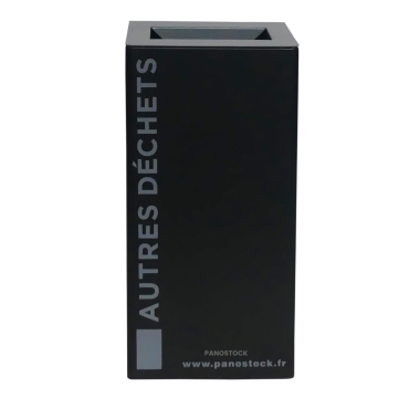 Vue de face de la borne de tri sélectif autres déchets intérieur 70 Litres