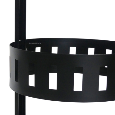 Vue du niveau de la poubelle vigipirate en acier pour tri sélectif