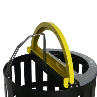 Vue de la structure de la poubelle de tri double compartiment de 65 Litres