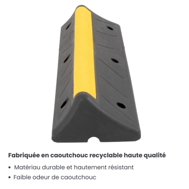 zoom sur le matériau de la butée de parking pour camion