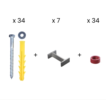 Fixations du ralentisseur Coussin Berlinois 6 éléments