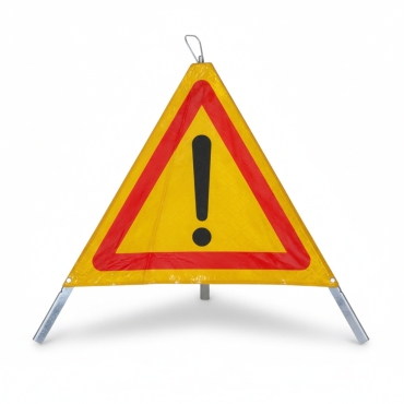 Vue générale du panneau de travaux AK14 tripode pliable classe 2