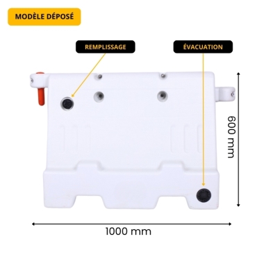 Séparateur de voie plastique empilable K16 blanc