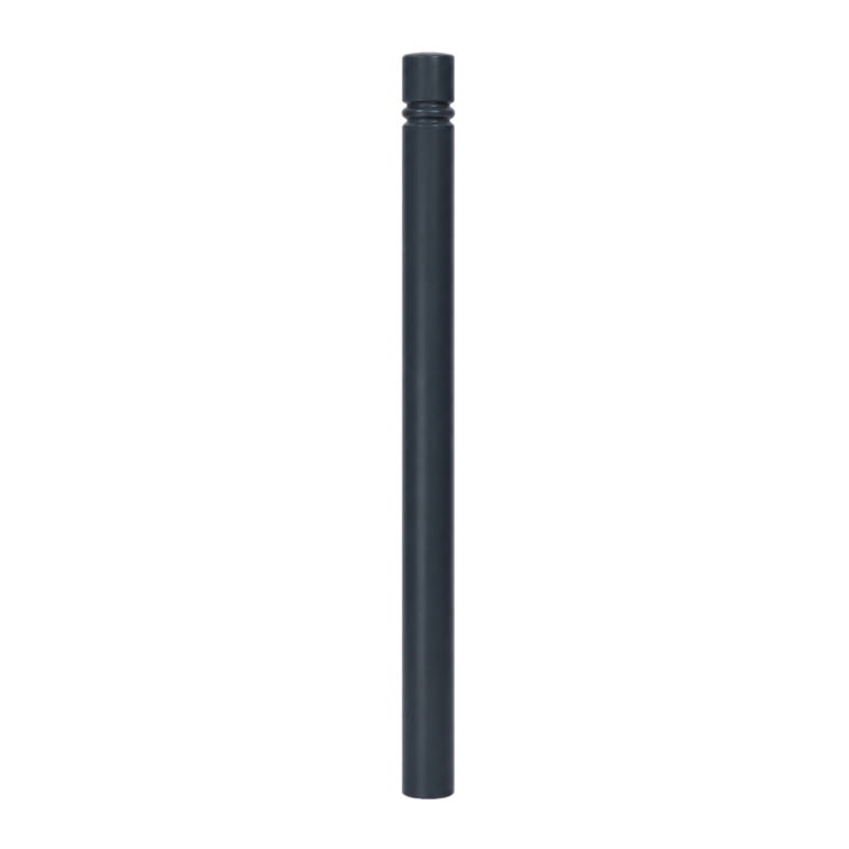 Vue générale du potelet double gorge à sceller H1280 x diam.76 mm