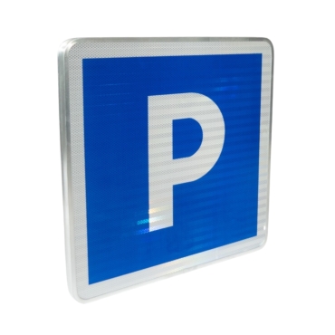 Vue 3/4 du panneau C1a d'indication de Parking