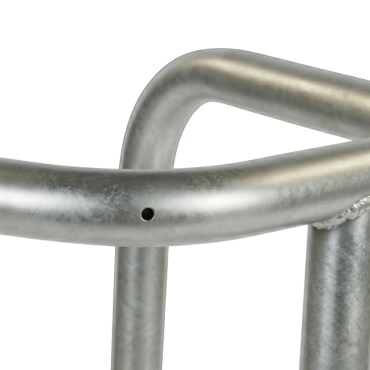 Zoom sur l'étrier de protection galvanisé sur platines diam.60 mm