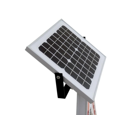 Vue de profil du panneau lumineux à LED solaire cyclistes A13b classe 2